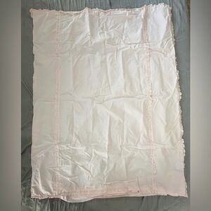 Pottery Barn Kids Soft Pink Ruffled Duvet Cover - Toddler Size bed